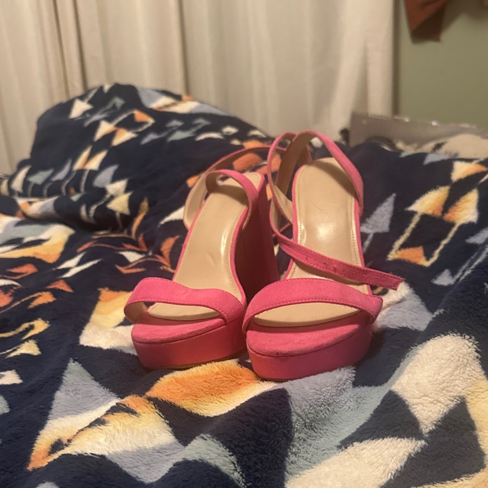 Pink Women's Wedge Sandals
